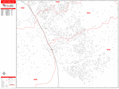 Castro Valley Digital Map Red Line Style